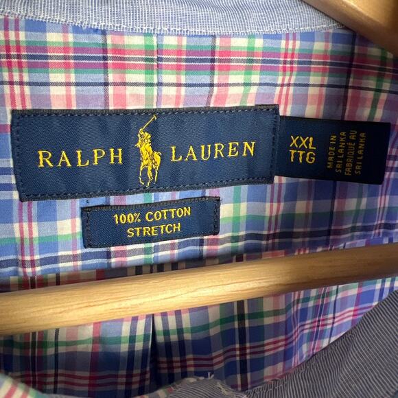 Ralph Lauren 2XL Cotton Plaid Button Down Classic Fit Multicolor - Picture 3 of 6